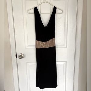 Magenta black and gold cocktail dress size small